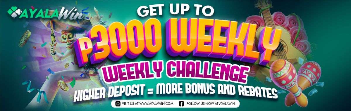 get up to P3000 weekly wheel challenge