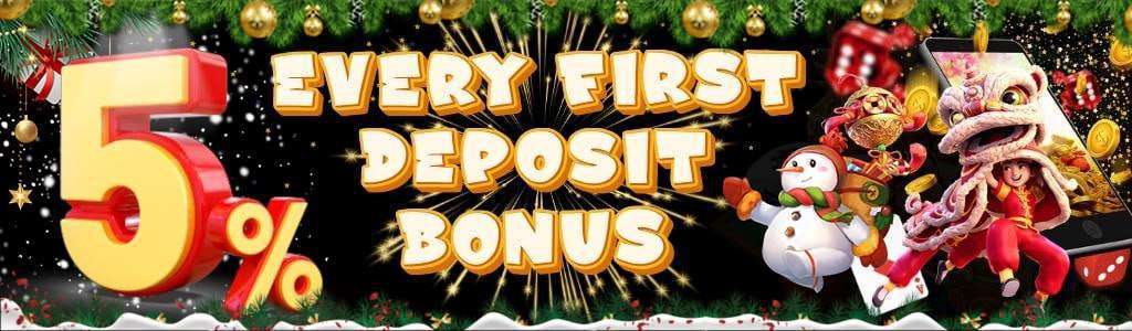 5% every deposit bonus